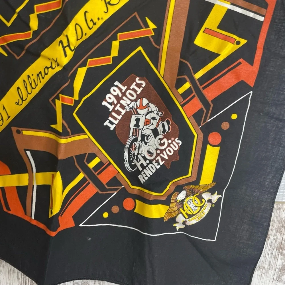 VINTAGE 1991 Motorcycle / Motocross BANDANA SCARF